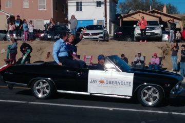 PPHCSD General Manager Drive Congressman Obernolte In Veterans Day Parade